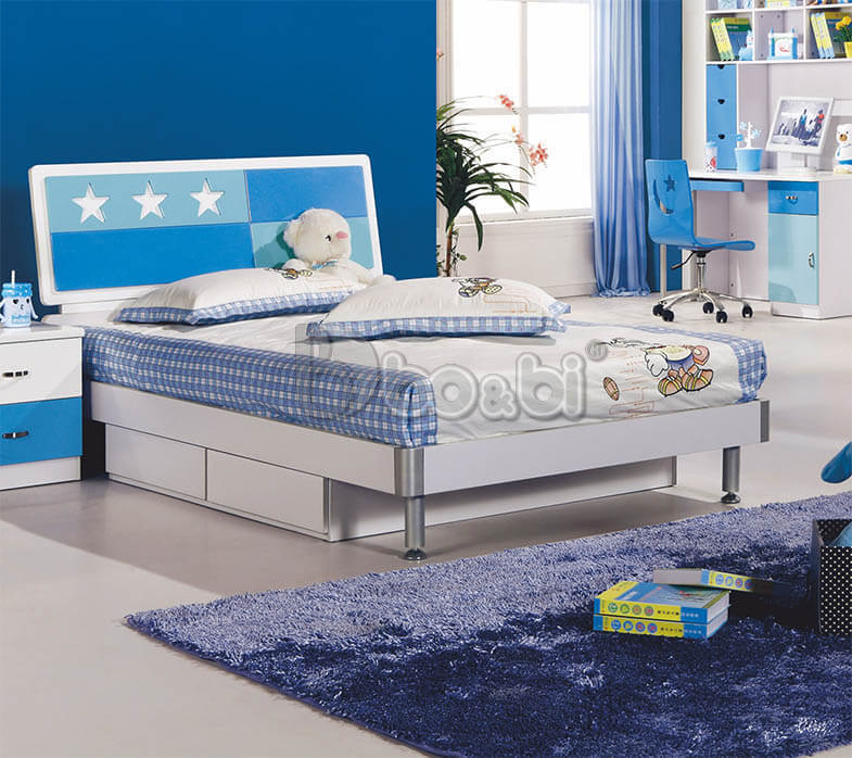 Giường ngủ trẻ em màu xanh dương BB BABY851G-1